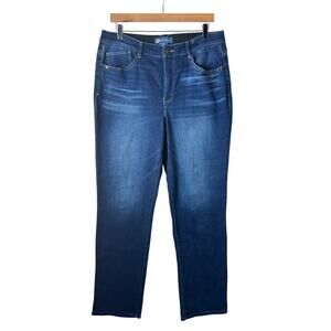 Democracy Ab Solution Jeans Women’s 14 Tummy Control Slimming Stretch Dark Wash